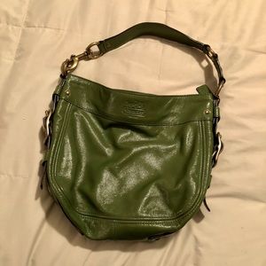 Green Leather Coach Purse